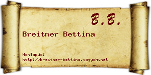 Breitner Bettina névjegykártya
